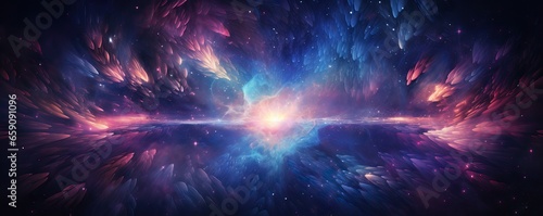 Futuristic abstract space background with nebulae and stars. Galaxy Wallpaper. 