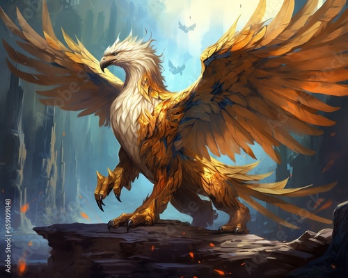 The legendary griffin is also known as a gryphon.