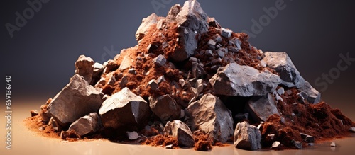 Cluster of rare minerals extracted from an earth mine
