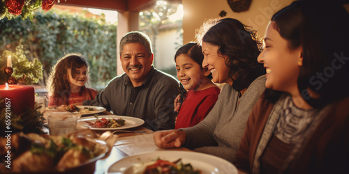 Family Holiday Dinner Together 