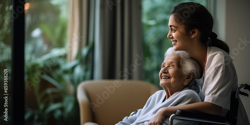 The concept of providing medical care to an elderly person