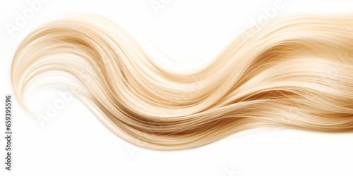 Blonde Haare isoliert auf weißen Hintergrund 