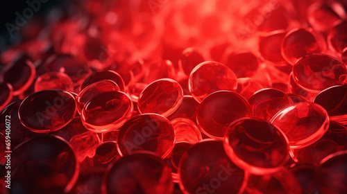 Blood cells carry oxygen from the lungs to the body's tissues.