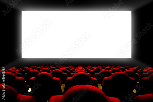 映画館の客席とスクリーン