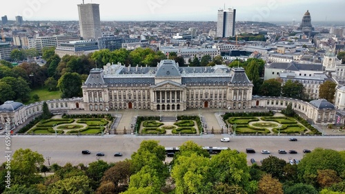 drone photo Palais Royal, Koninklijk Paleis van Brussel Bruxelles belgique europe 