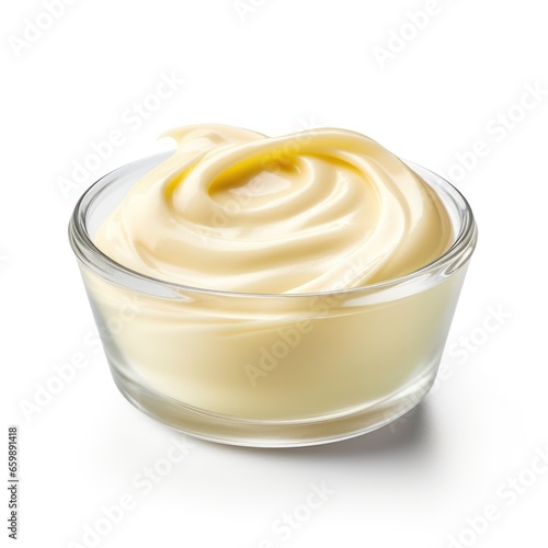 Mayonnaise on a white background. 