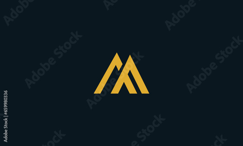 Vector modern and memorable initial letter mf or fm monogram logo 