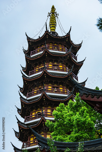 Ancient Jiming Temple, Xuanwu District, Nanjing City-Landmark Building and Tower