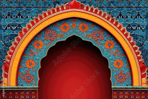 Moorish Arch Wall Background