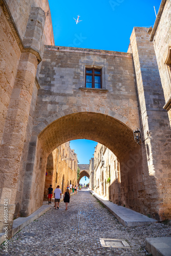 Rhodes Island, Greece, a symbol of Rhodes, the famous Knights Grand Master Palace (also known as Castello).