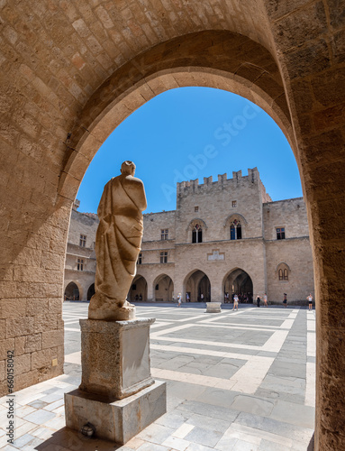 Rhodes Island, Greece, a symbol of Rhodes, the famous Knights Grand Master Palace (also known as Castello).