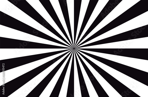 Black and White Radial Pattern - Graphic Design Vector