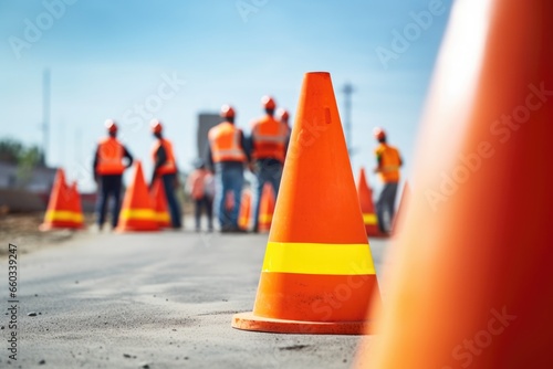 ing into traffic cones at construction site