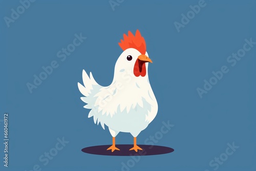 A cartoon illustration of a chicken to raise awareness for animal cruelty
