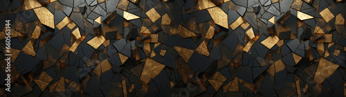 Black gold modern simple logical abstract background, banner and texture, like geometric elements, urban dark
