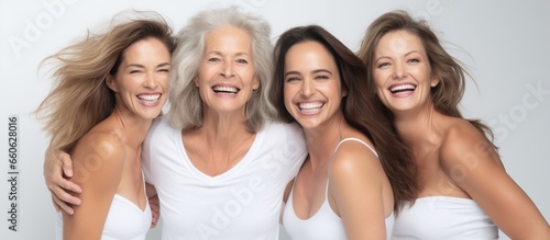 Happy multi generation women having fun together smiling