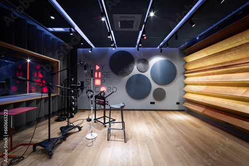 Large empty recording studio interior
