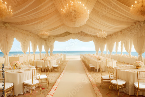 wedding reception at the beach