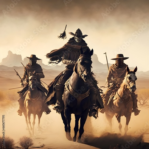 conquistadors ride horses on their way to the golden city of eldorado cinematic album cover 