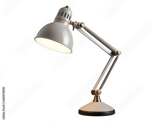 modern table lamp with glowing light, png file of isolated cutout object on transparent background.