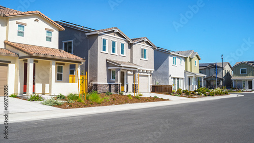 Single family homes in a row