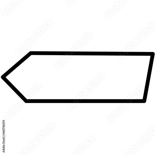Digital png illustration of black arrow pointing left with copy space on transparent background