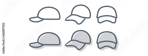  various kinds of hats logo icon vector illustration simple