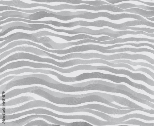 Gray and white wavy seamless pattern.
