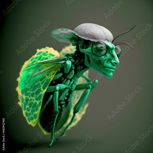 transforming into a green bee 