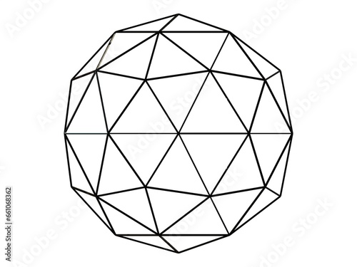 Wireframe Shape Geodesic Polyhedron Sphere 3D print model