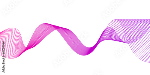 abstract lines blue gradient pink curve wave white background concept technology ai graphics modern, Curve wave seamless pattern. Line art striped graphic template. Vector illustration,