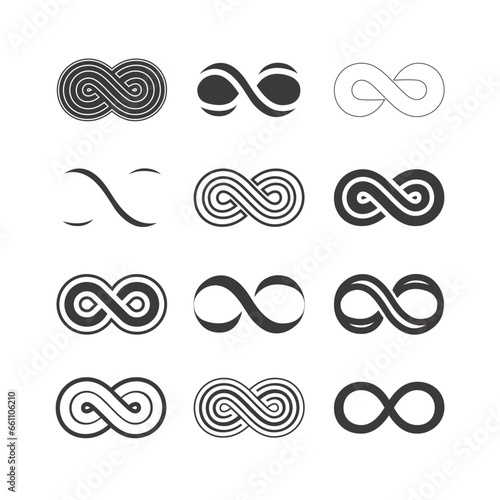 infinity symbols set vector design