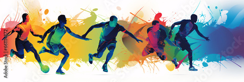 A Dynamic Tapestry of Athletes Sports Background Featuring Diverse Players in Varied Disciplines