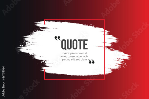 modern quotes communication with abstract brush background vector design illustration