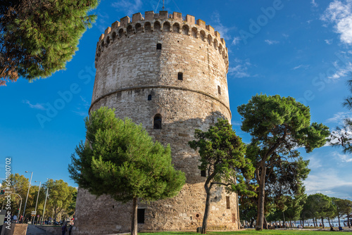 White Tower of Thessaloniki in Thessaloniki city, Greece