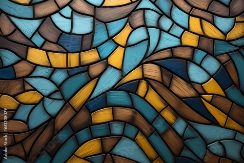 seamless pattern with stained glass tiles