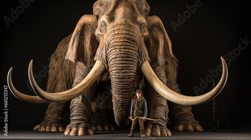 Giant armored mammoth