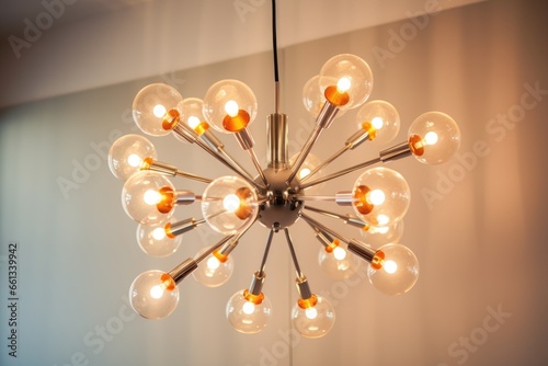 modern chandelier with multiple led bulbs