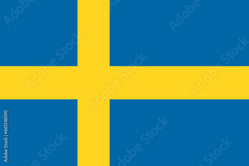 Flag of Sweden.National symbols of Sweden. Icon of Sweden.