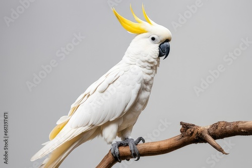 a quality stock photgraph of a cockatoo cacatua galerita isolated on transparent background