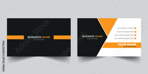 orange own visiting card Modern, Creative business card, name card, corporate, contact us, void, grab, bulletin, introduction, recruitment,elegant,real estate business card