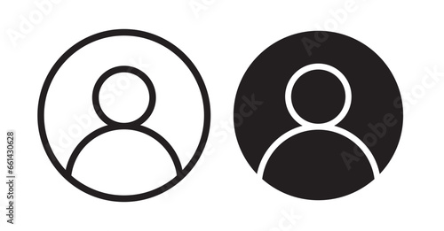 people icon set. person avatar vector symbol. user profile login sign in black and white color