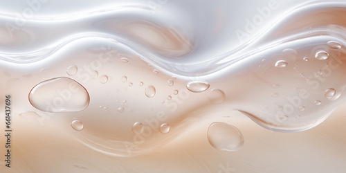 A clear gel exfoliator with the bubbles