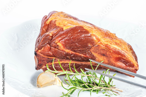 palette de porc crue fumée