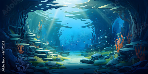 The under water scenery background