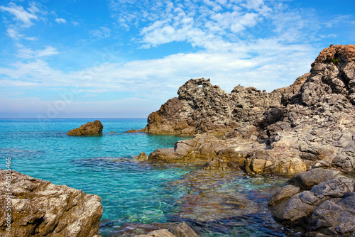 panorama of the marine coast in Zambrone Calabria Italy