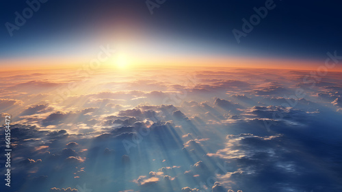 Incredible view of earth from airplane window