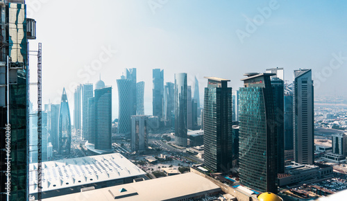 a few of the skyline in doha qatar