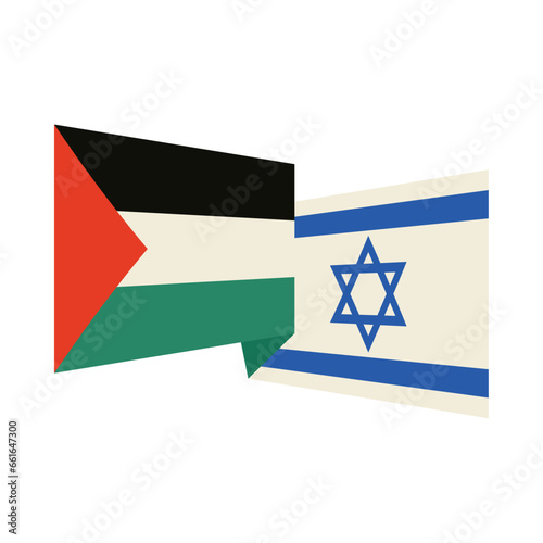 palestine and israel flags united