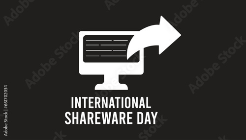 Vector illustration on the theme of International Shareware Day observed each year during December. observed each year during December banner, Holiday, poster, card and background design.